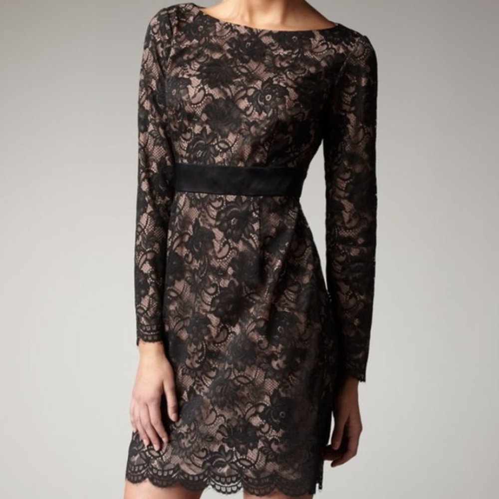 Trina Turk Dentelle 100% Silk Lace Dress